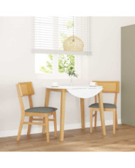 Chaises à manger coussins 2 pcs bois massif caoutchouc | Mobilier & Déco