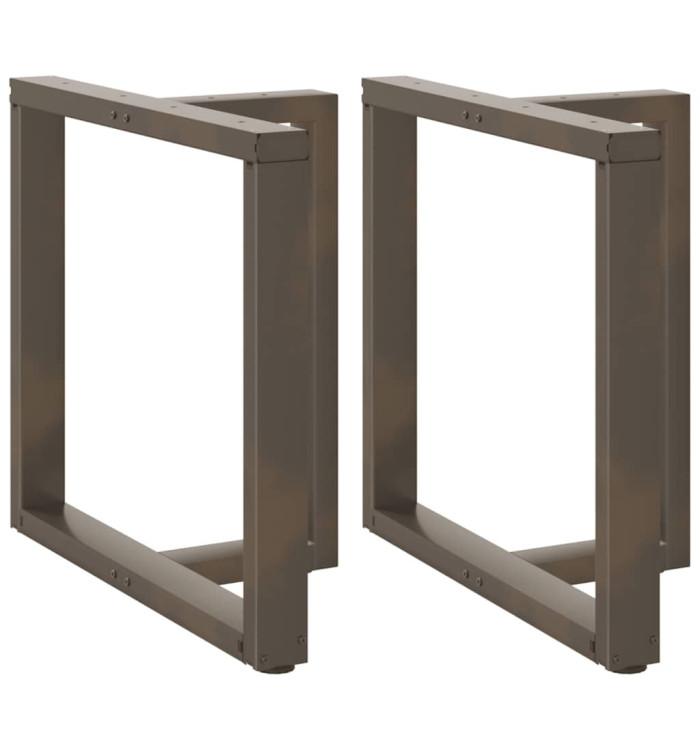 Pieds de table à manger forme de T 2 pcs 70x35x(72-73) cm acier | Mobilier & Déco