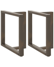 Pieds de table à manger forme de T 2 pcs 70x35x(72-73) cm acier | Mobilier & Déco