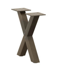 Pieds de table basse forme de X 2pcs acier naturel 37x(30-31)cm | Mobilier & Déco