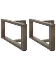 Pieds de table basse forme de T 2 pcs acier 70x25x(30-31)cm | Mobilier & Déco