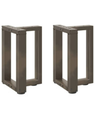 Pieds de table basse forme de T 2 pcs acier 38x25x(42-43)cm | Mobilier & Déco