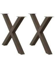 Pieds de table à manger forme de X 2 pcs 90x(72-73) cm acier | Mobilier & Déco