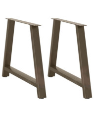 Pieds de table basse forme de A 2 pcs 90x(72-73) cm acier | Mobilier & Déco