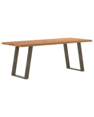 Table à manger et bord naturel bois massif chêne rectangulaire | Mobilier & Déco