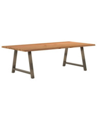 Table à manger et bord naturel bois massif chêne rectangulaire | Mobilier & Déco