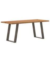 Table à manger et bord naturel bois massif chêne rectangulaire | Mobilier & Déco