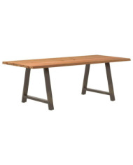 Table à manger et bord naturel bois massif chêne rectangulaire | Mobilier & Déco