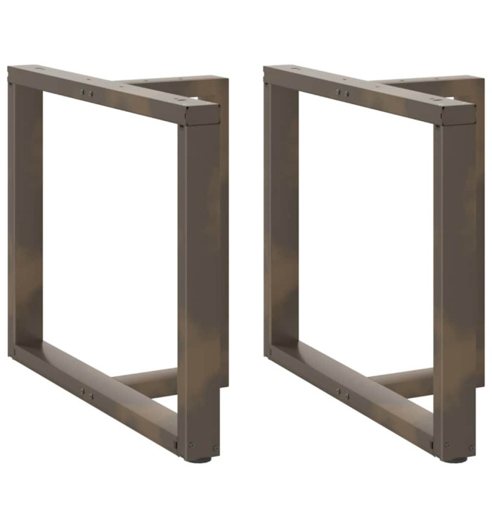 Pieds de table à manger forme de T 2 pcs 100x35x(72-73)cm acier | Mobilier & Déco