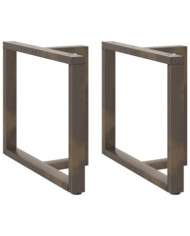 Pieds de table à manger forme de T 2 pcs 90x35x(72-73) cm acier | Mobilier & Déco