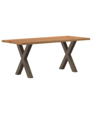Table à manger et bord naturel bois massif chêne rectangulaire | Mobilier & Déco