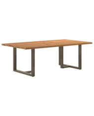 Table à manger et bord naturel bois massif chêne rectangulaire | Mobilier & Déco