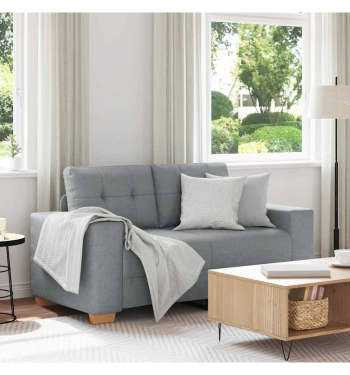 Canapé causeuse gris clair 120 cm tissu | Mobilier & Déco
