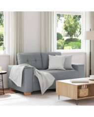 Canapé causeuse gris clair 120 cm tissu | Mobilier & Déco