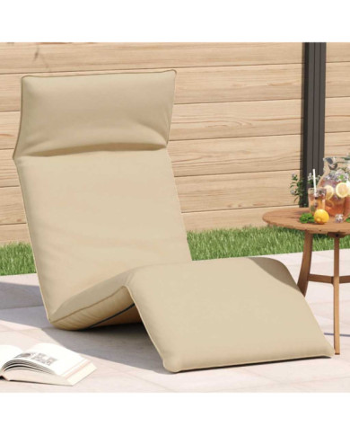 Chaise longue pliante beige 175x54x8,5 cm tissu oxford | Mobilier & Déco