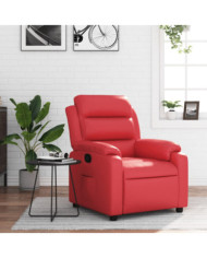 Fauteuil inclinable Rouge Similicuir | Mobilier & Déco