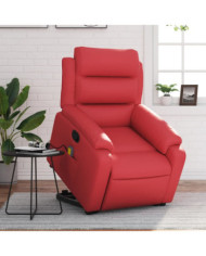 Fauteuil inclinable de massage Rouge Similicuir | Mobilier & Déco