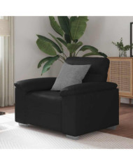 Fauteuil noir 60 cm similicuir | Mobilier & Déco