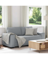 Canapé à 2 places gris clair 140 cm tissu | Mobilier & Déco