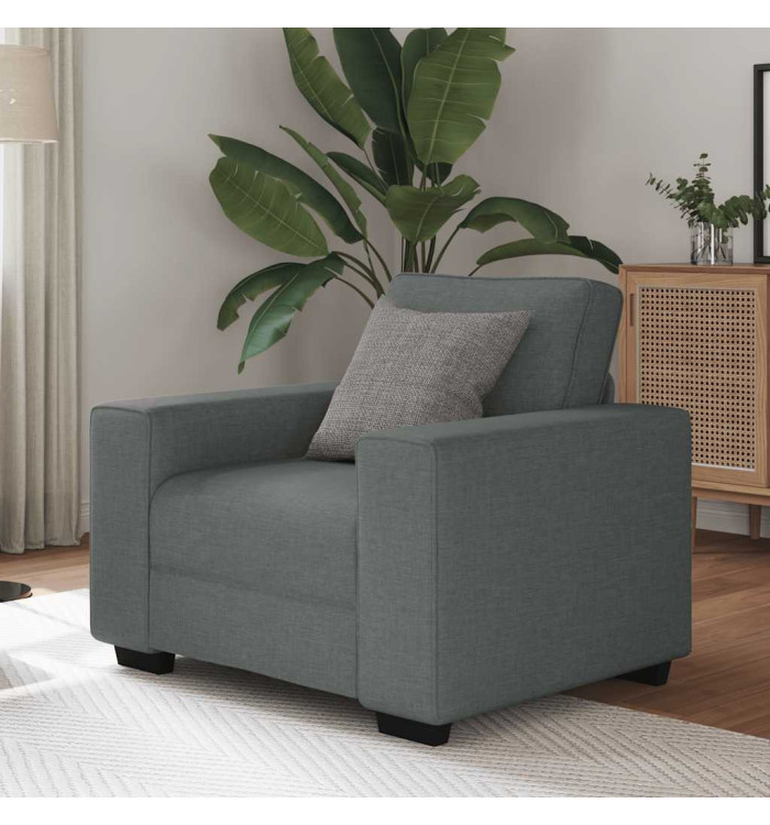 Fauteuil gris foncé 60 cm tissu | Mobilier & Déco