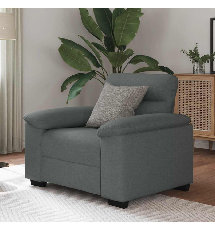 Fauteuil gris foncé 60 cm tissu | Mobilier & Déco