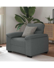 Fauteuil gris foncé 60 cm tissu | Mobilier & Déco