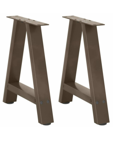 Pieds de table basse forme de A 2 pcs 50x(42-43) cm acier | Mobilier & Déco