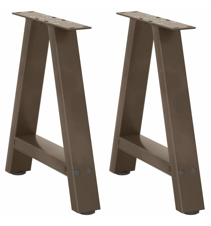 Pieds de table basse forme de A 2 pcs 50x(42-43) cm acier | Mobilier & Déco