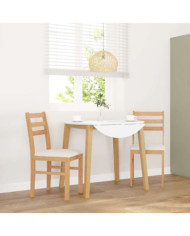 Chaises à manger coussins 2 pcs bois massif caoutchouc | Mobilier & Déco