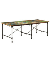 Table à manger 220x90x77 cm bois massif de récupération | Mobilier & Déco