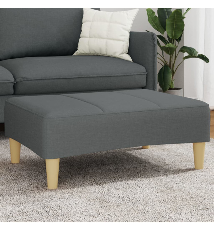 Repose-pied gris foncé 77x55x31 cm tissu | Mobilier & Déco