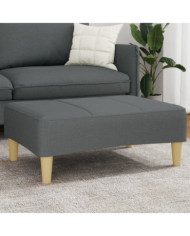 Repose-pied gris foncé 77x55x31 cm tissu | Mobilier & Déco