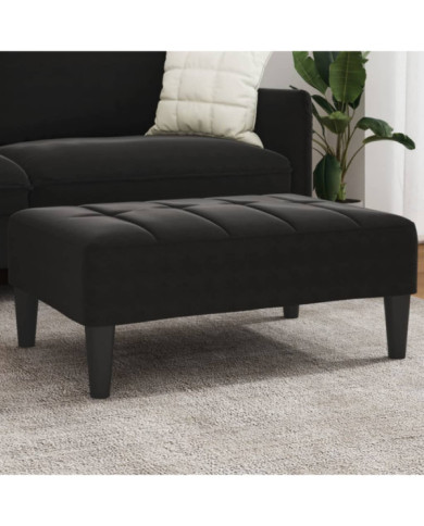Repose-pied noir 77x55x31 cm velours | Mobilier & Déco