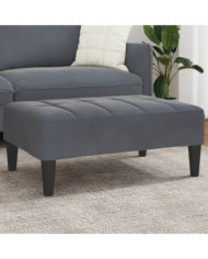 Repose-pied gris foncé 77x55x31 cm velours | Mobilier & Déco