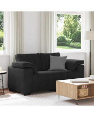Canapé causeuse noir 120 cm velours | Mobilier & Déco