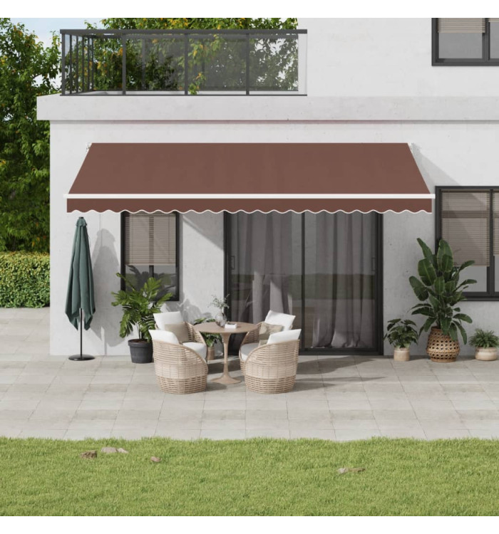 Auvent rétractable automatique marron 500x300 cm | Mobilier & Déco