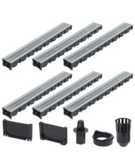 Caniveaux de drainage 6 pcs Acier galvanisé 6 m | Mobilier & Déco