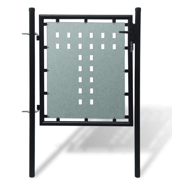 Portail simple de clôture Noir 100x150 cm | Mobilier & Déco
