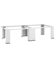 Socle double pour lave-linge et sèche-linge Blanc | Mobilier & Déco