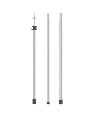 Mât de bâche télescopique avec longueur de 102-260 cm Aluminium | Mobilier & Déco