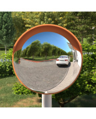 Miroir de traffic convexe extérieur Orange Ø30 cm Polycarbonate | Mobilier & Déco
