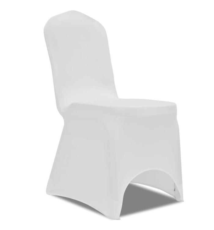 Housse blanche extensible pour chaise 50 pièces | Mobilier & Déco