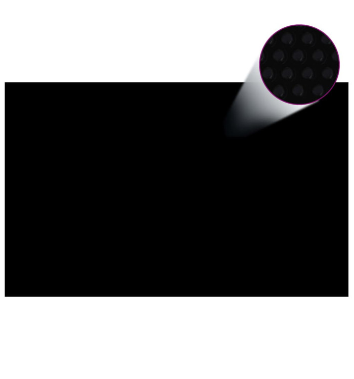 Film solaire de piscine PE rectangulaire flottant 8x5 m Noir | Mobilier & Déco