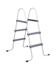 Échelle de piscine Gris 84 cm Acier | Mobilier & Déco
