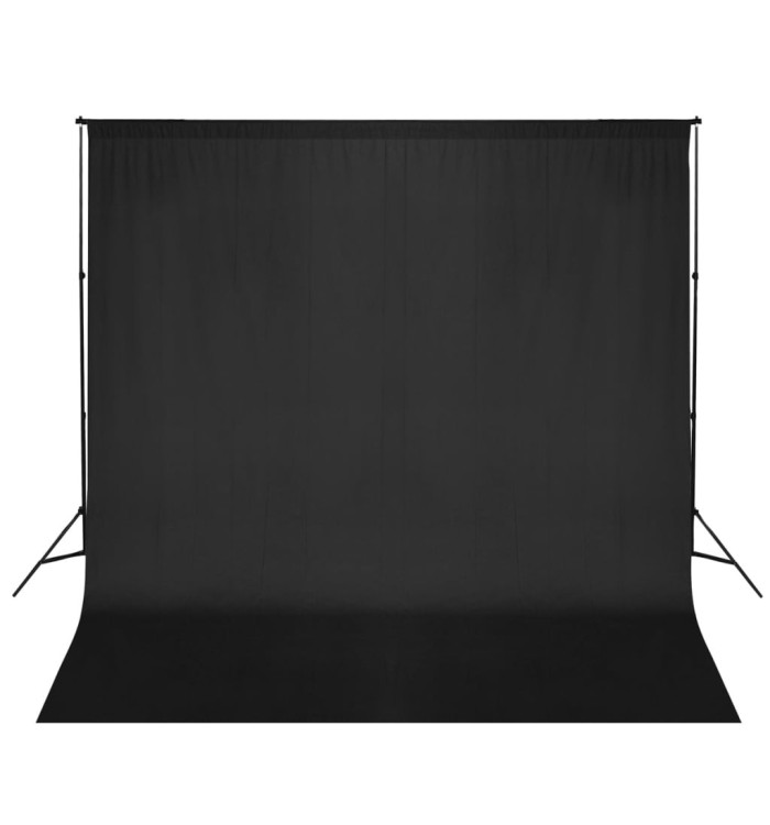 Système de support de toile de fond de photo 600 x 300 cm Noir | Mobilier & Déco