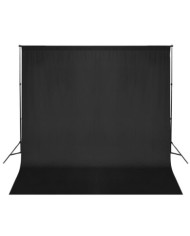 Système de support de toile de fond de photo 600 x 300 cm Noir | Mobilier & Déco