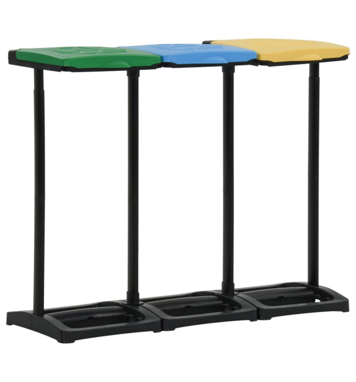 Supports avec couvercle pour sacs poubelle 240-330 L PP | Mobilier & Déco