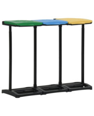 Supports avec couvercle pour sacs poubelle 240-330 L PP | Mobilier & Déco
