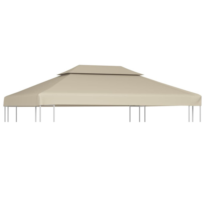 Recouvrement de remplacement d'auvent 310 g/m² Beige 3 x 4 m | Mobilier & Déco