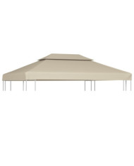 Recouvrement de remplacement d'auvent 310 g/m² Beige 3 x 4 m | Mobilier & Déco